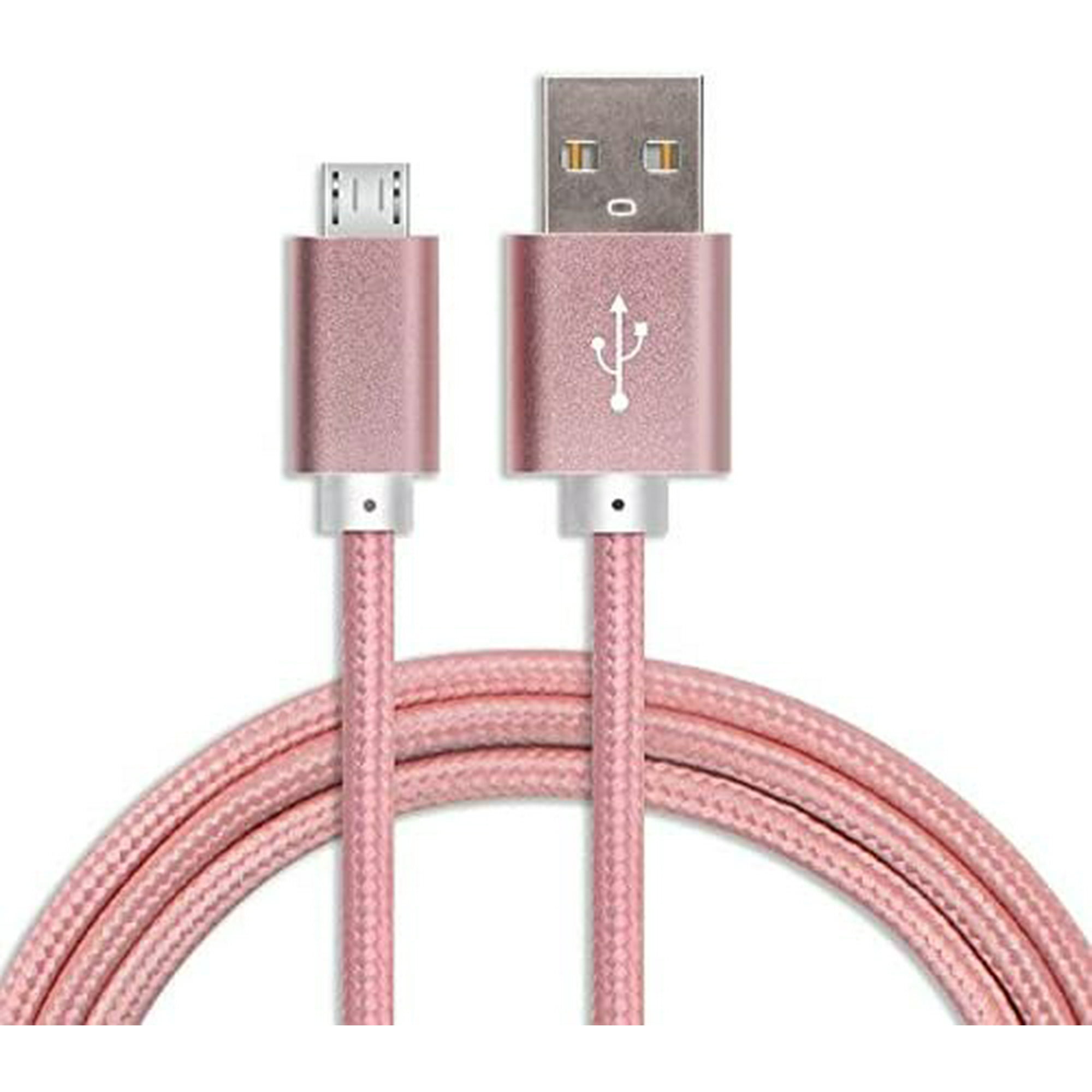 Premium High-Speed Micro USB Cable Black 1M Length Aluminum Alloy Compatible with Android Devices Bending Resistance Durable Nylon Braided Cable